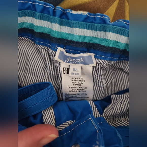 Jacadi Paris Blue and White Relaxed Fit Bottoms - Picture 3 of 5